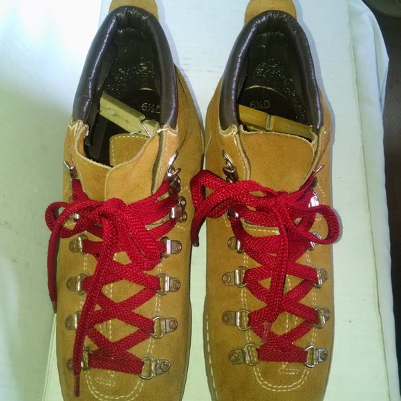 Vintage rare suede leather hiking boots shoes - Picture 2 of 12